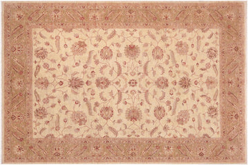 handmade Traditional Kafkaz Ivory Green Hand Knotted RECTANGLE 100% WOOL area rug 10 x 14